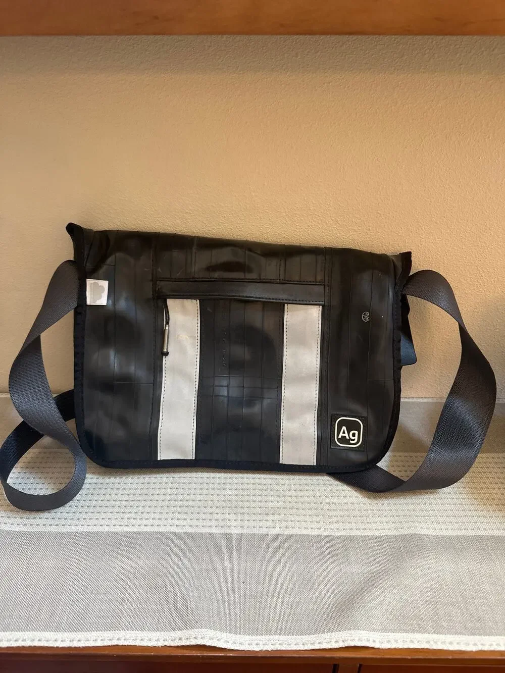 Alchemy Goods Upcycled Bike Tires Tubes Crossbody Bag Black